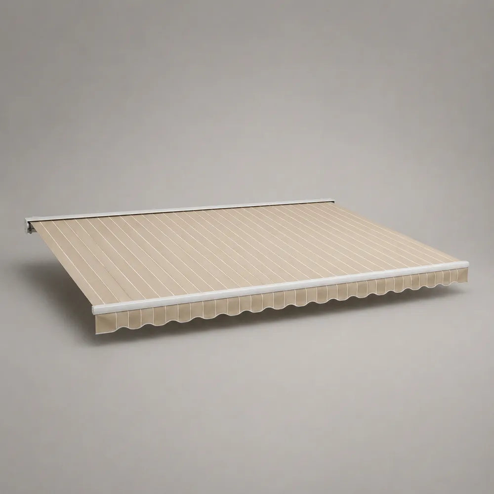 Tenda da sole a bracci estensibili con telo in poliestere beige struttura in alluminio 300 x 250 cm